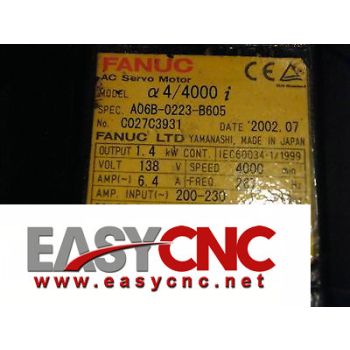 A06B-0223-B000 Fanuc ac servo motor aiF4/4000 used