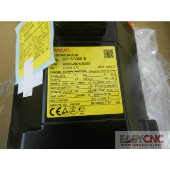A06B-2075-B303 Fanuc ac servo motor Bis 8/300-B new