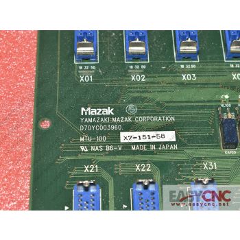 D70YC003960 MTU-100 X7-151-58 MAZAK PCB used