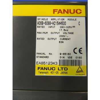 A06B-6088-H215 Fanuc spindle amplifier module SPM-15 used