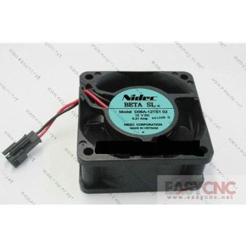 D06A-12TS1 02 Nidec Axial flow fan DC12V 0.21A 60*60*25MM new